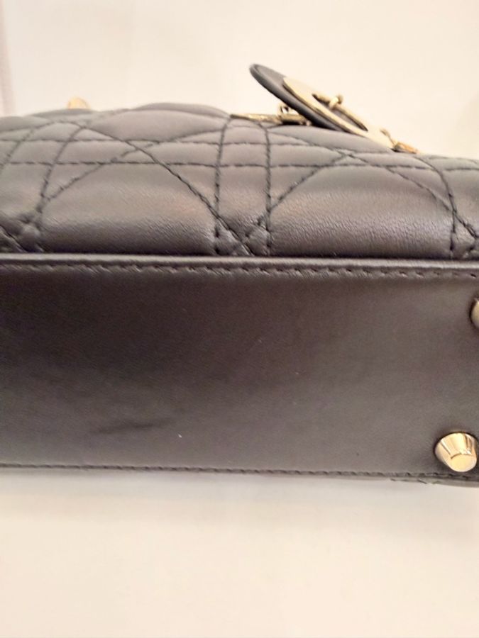 Dior mini lady Dior 黑羊皮3*3-11