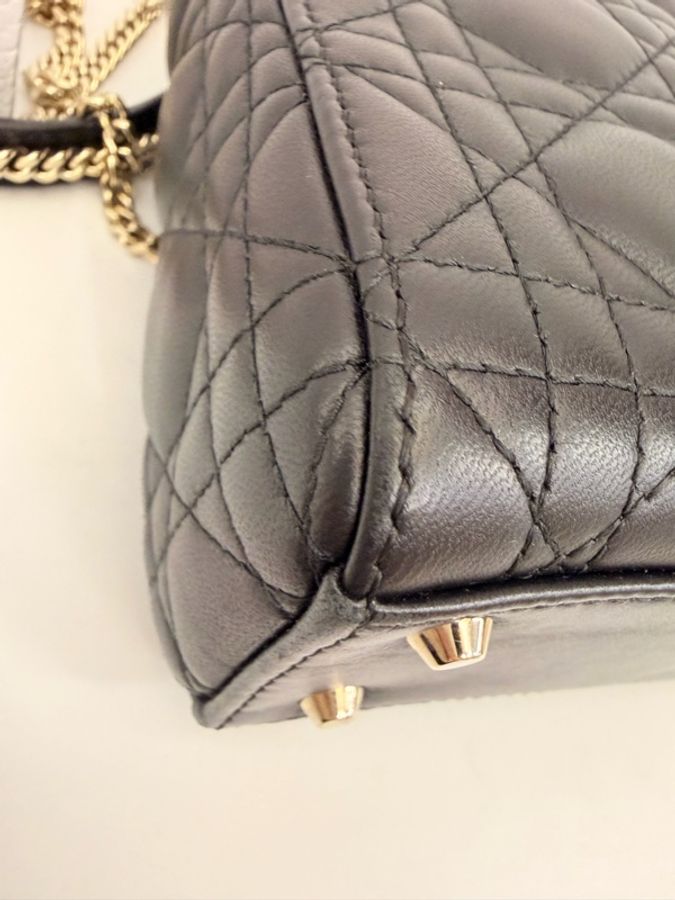 Dior mini lady Dior 黑羊皮3*3-14