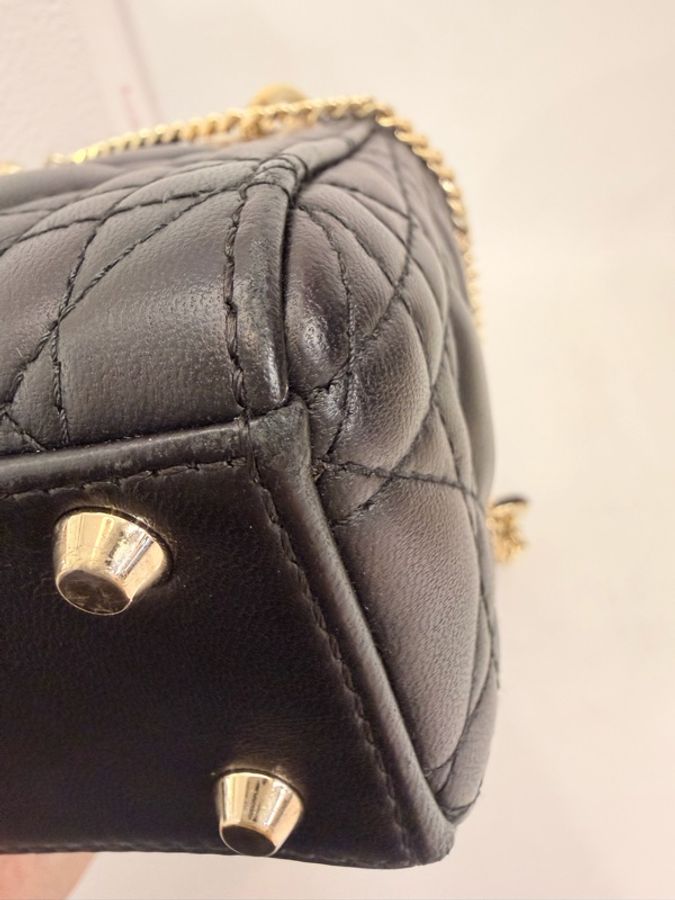 Dior mini lady Dior 黑羊皮3*3-16