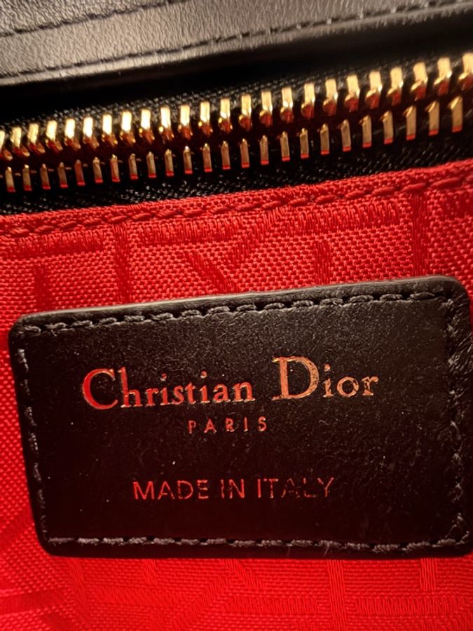 Dior mini lady Dior 黑羊皮3*3-20