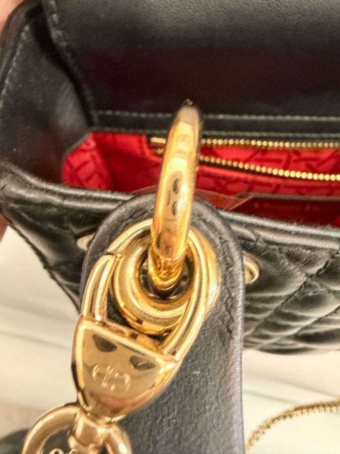 Dior mini lady Dior 黑羊皮3*3-31
