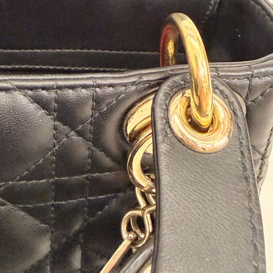 Dior mini lady Dior 黑羊皮3*3-32