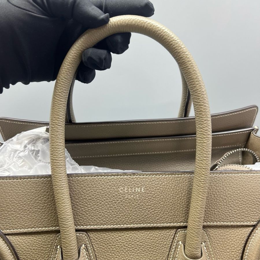 celine賽琳笑臉手提包中號灰色-7