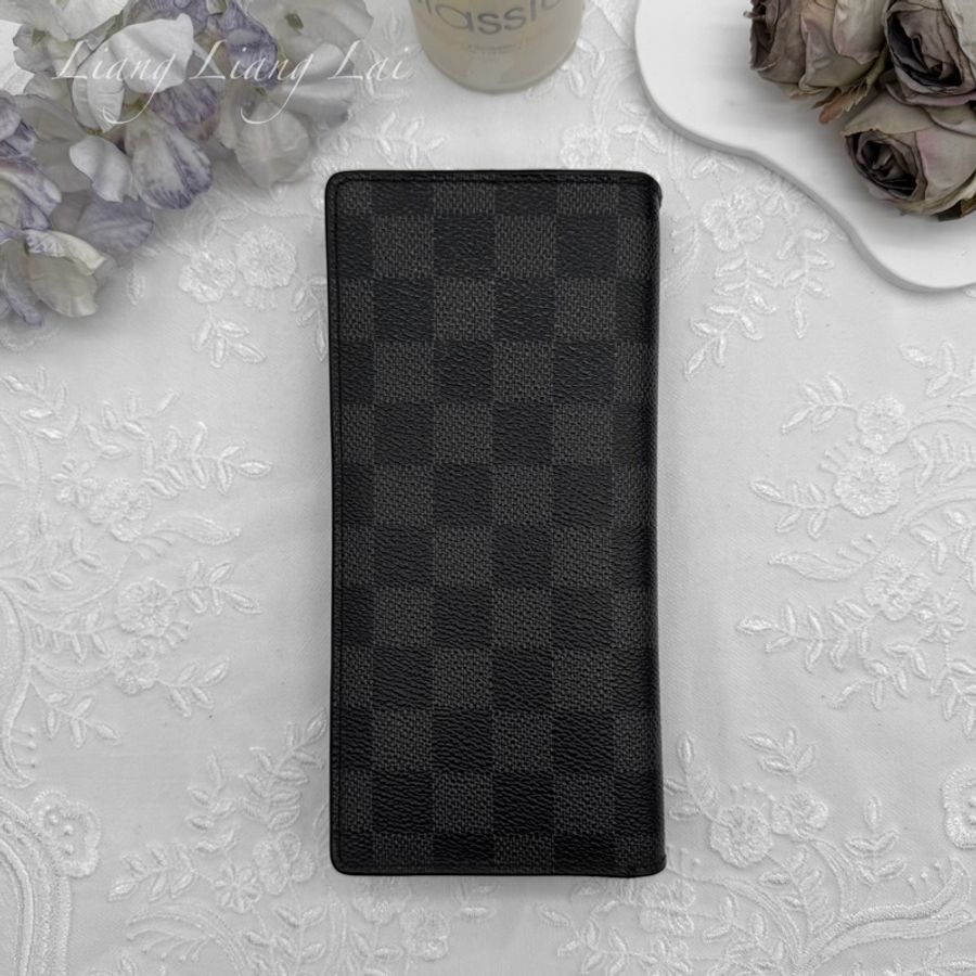 LOUIS VUITTON LV Damier Graphite 黑格紋長夾|長型錢包-1