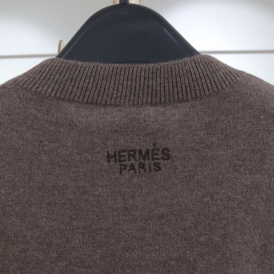 未使用 Hermès 愛馬仕 FW23 刺繡女士羊毛衫,34碼 155/80A-7