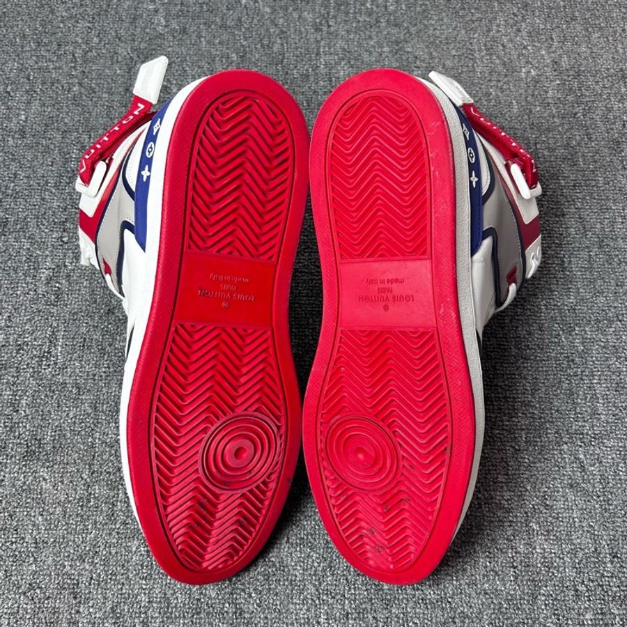 Louis Vuitton 路易威登 LV Rivoli 藍白紅 高達 休閒板鞋 高幫/43碼 9碼-6