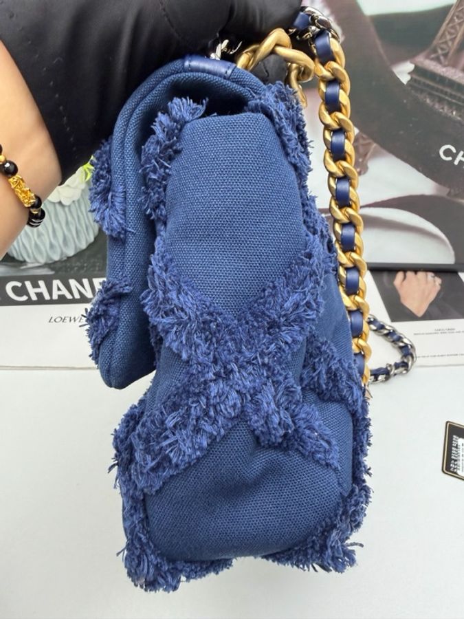 香奈兒Chanel CHANEL19bag手袋 中號 丹寧牛仔 閒置新-2