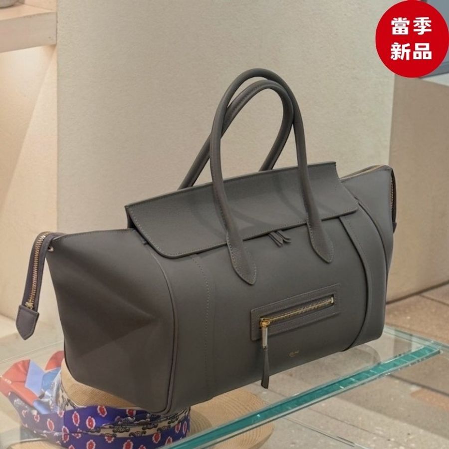 ⏰當季全新品 專櫃11萬🌺Celine L108J3 小款柔軟亮澤羊皮革 NEW LUGGAGE 包 淺石磨色-0