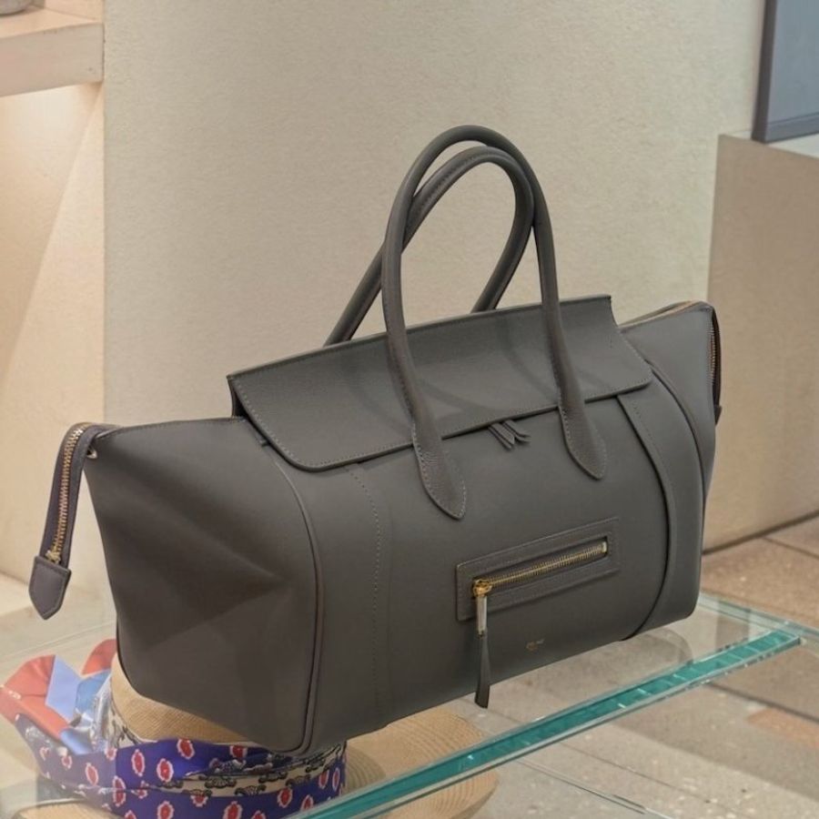 ⏰當季全新品 專櫃11萬🌺Celine L108J3 小款柔軟亮澤羊皮革 NEW LUGGAGE 包 淺石磨色-2