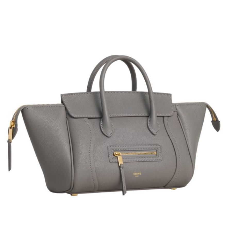 ⏰當季全新品 專櫃11萬🌺Celine L108J3 小款柔軟亮澤羊皮革 NEW LUGGAGE 包 淺石磨色-4