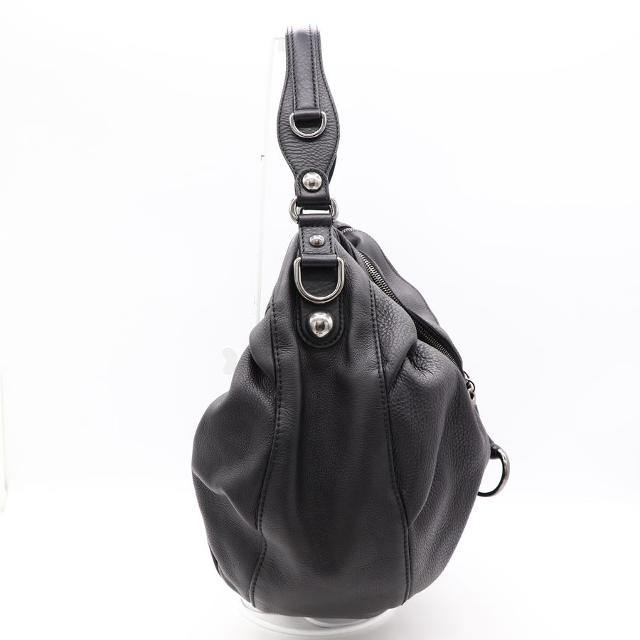 Gucci Icon Bit Medium 黑色 牛皮 銀扣 機車包 肩背包 手提包 大包-2