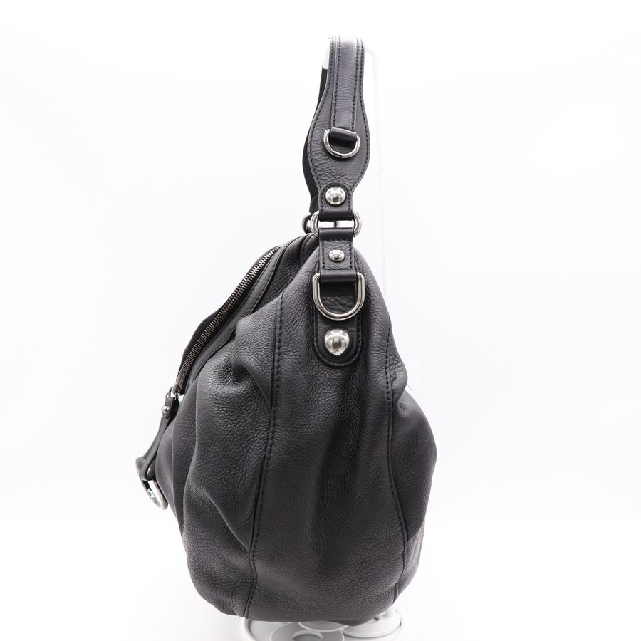 Gucci Icon Bit Medium 黑色 牛皮 銀扣 機車包 肩背包 手提包 大包-3