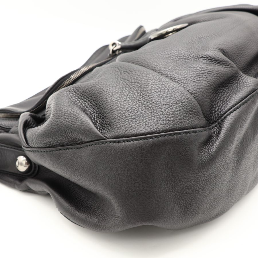 Gucci Icon Bit Medium 黑色 牛皮 銀扣 機車包 肩背包 手提包 大包-9