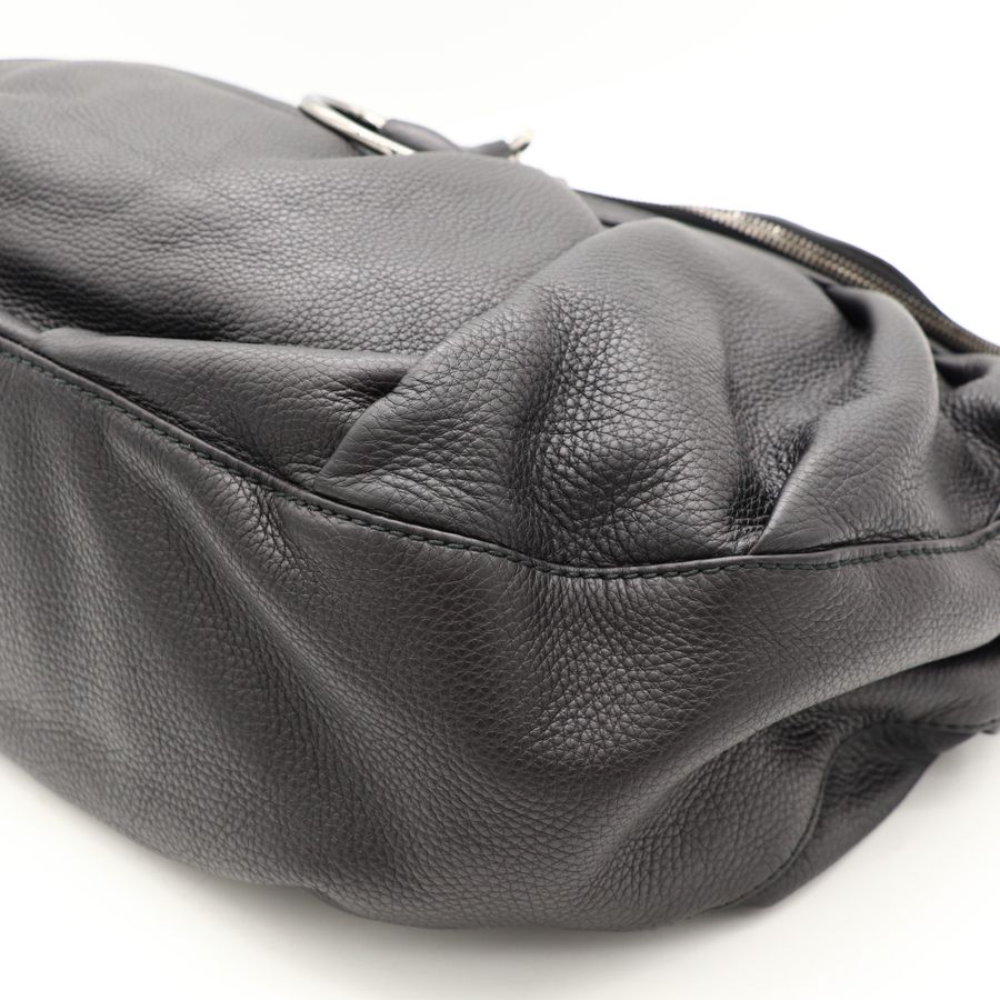 Gucci Icon Bit Medium 黑色 牛皮 銀扣 機車包 肩背包 手提包 大包-10
