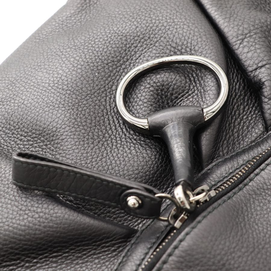Gucci Icon Bit Medium 黑色 牛皮 銀扣 機車包 肩背包 手提包 大包-15