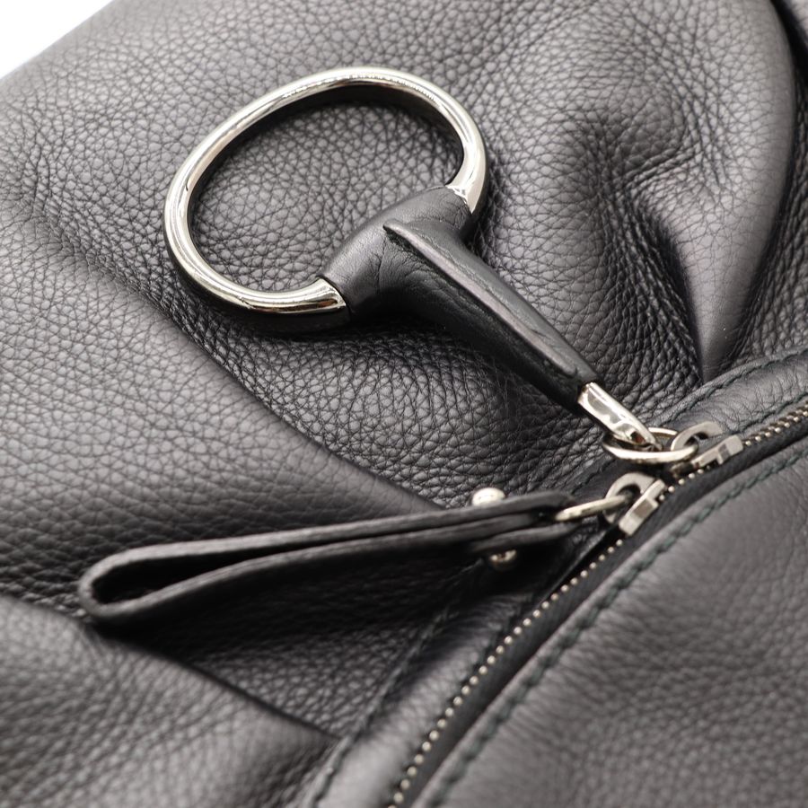 Gucci Icon Bit Medium 黑色 牛皮 銀扣 機車包 肩背包 手提包 大包-16