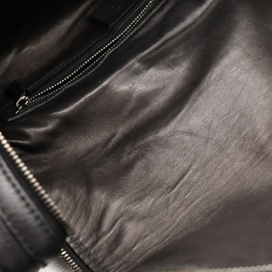 Gucci Icon Bit Medium 黑色 牛皮 銀扣 機車包 肩背包 手提包 大包-17