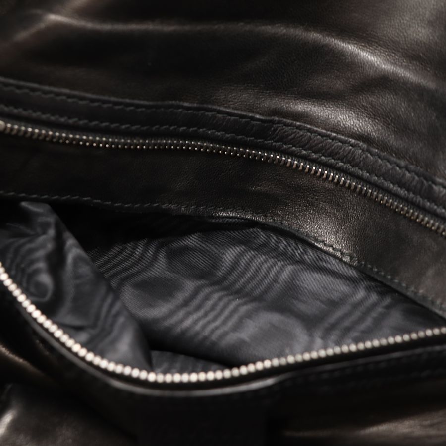 Gucci Icon Bit Medium 黑色 牛皮 銀扣 機車包 肩背包 手提包 大包-19