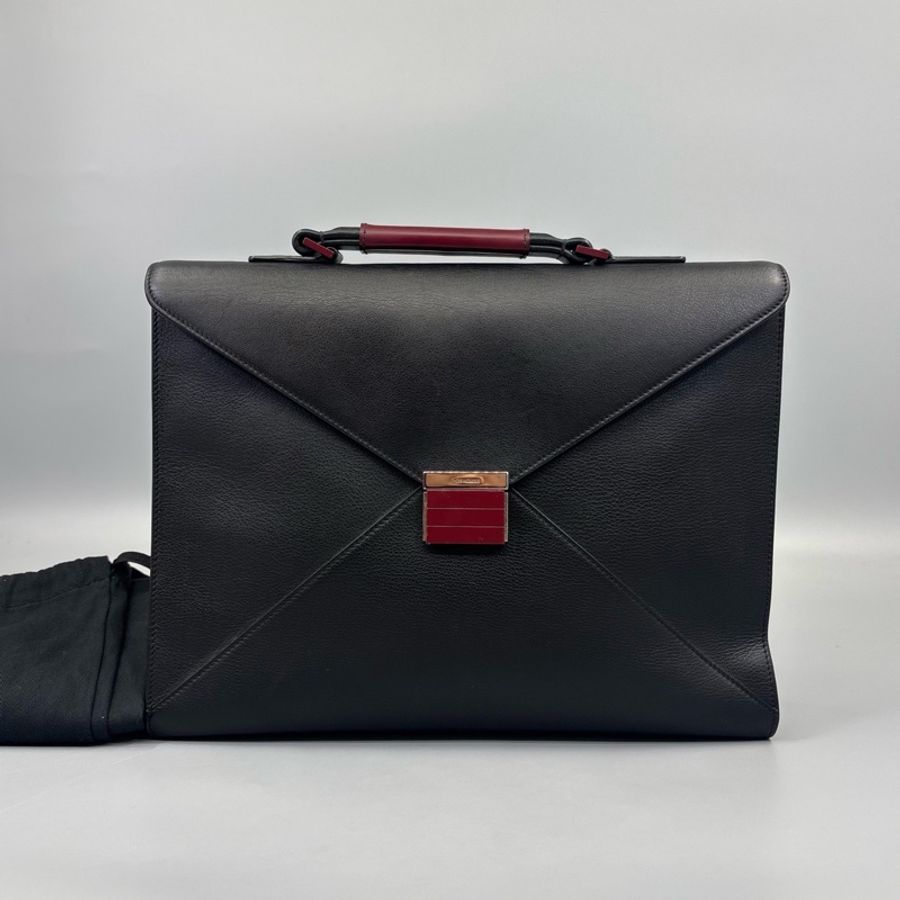 Dior 迪奧 97新 黑色全皮公文包-0