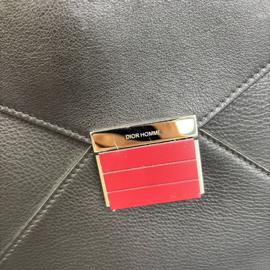 Dior 迪奧 97新 黑色全皮公文包-5