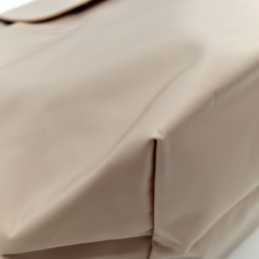 LongChamp Le Pliage Cuir 裸色 牛皮 束口 書包 單肩包 購物袋-6