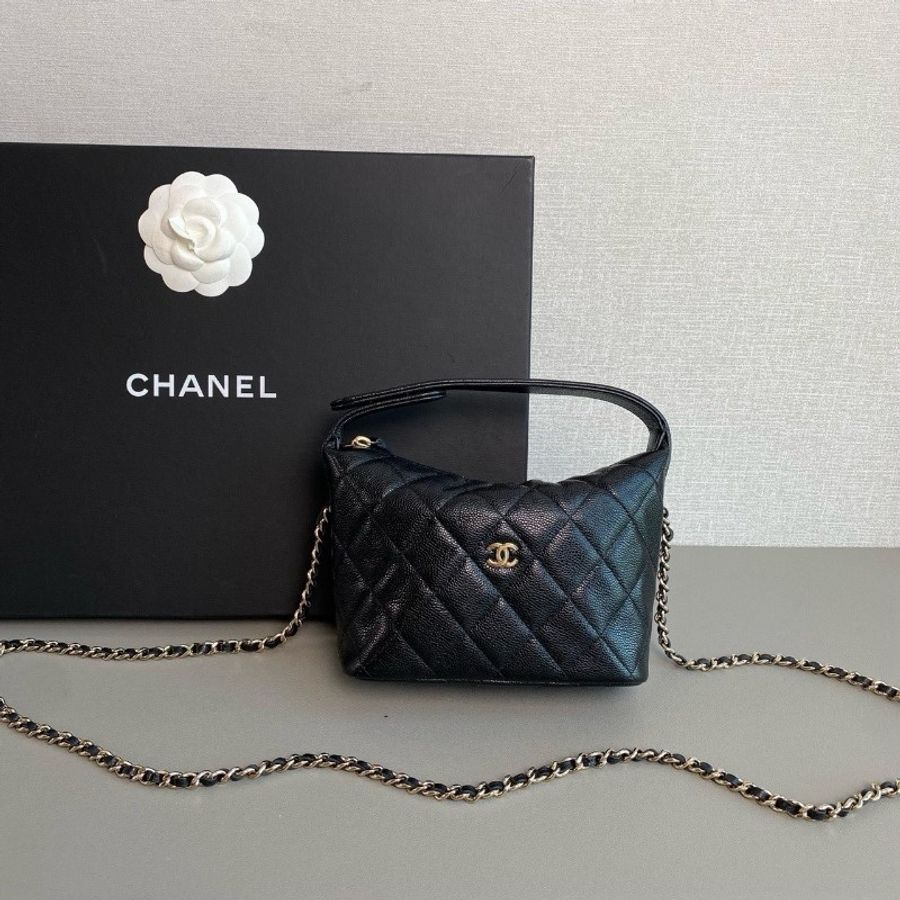 Chanel香奈兒 黑金荔枝皮飯盒hobo包
手提單肩斜挎包
99新✨️-1