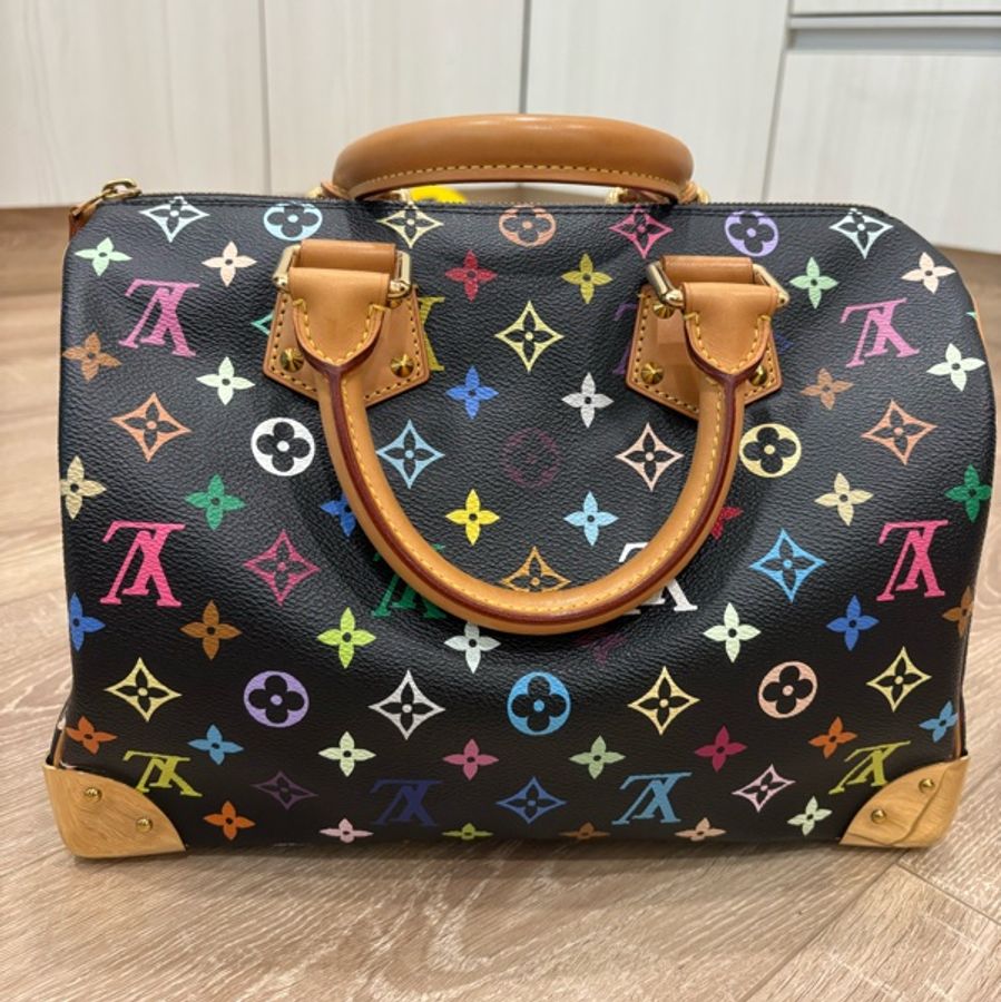 LV 路易威登 村上隆 speedy 30黑彩 vintage-6