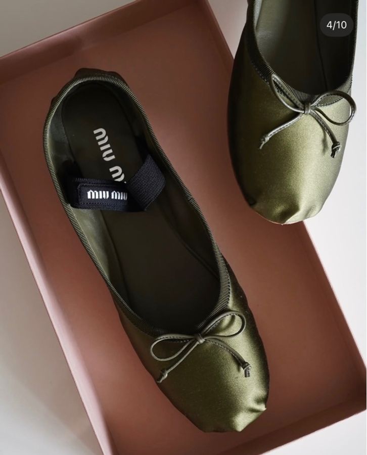 Miu Miu Satin Ballerinas 芭蕾舞鞋-0