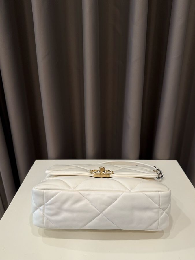 (極新美包)Chanel香奈兒19bag 白金晶片款小號-4