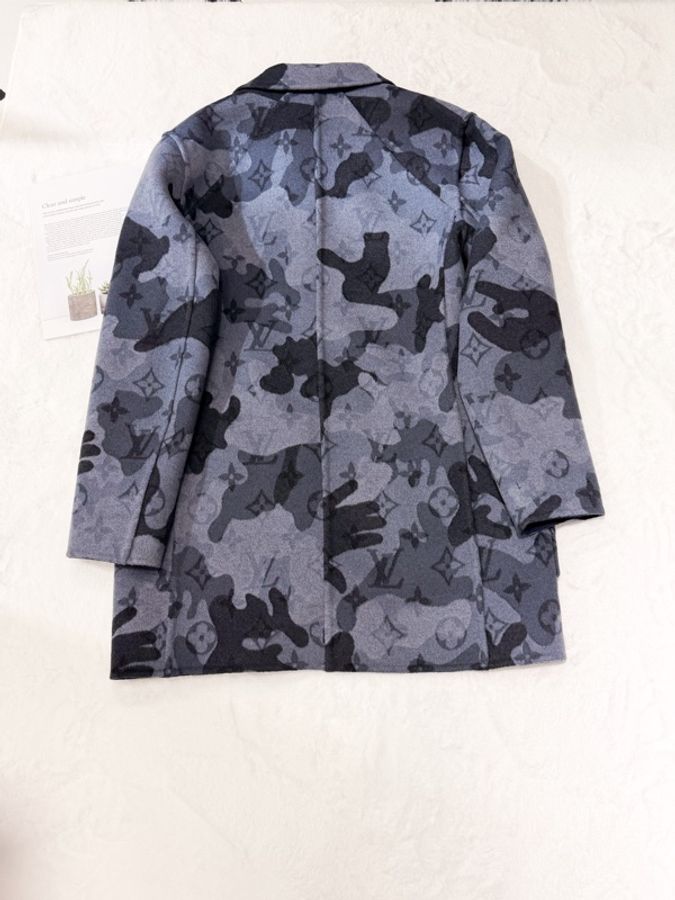Louis Vuitton Monogram羊毛外套 可雙面穿Size52-5