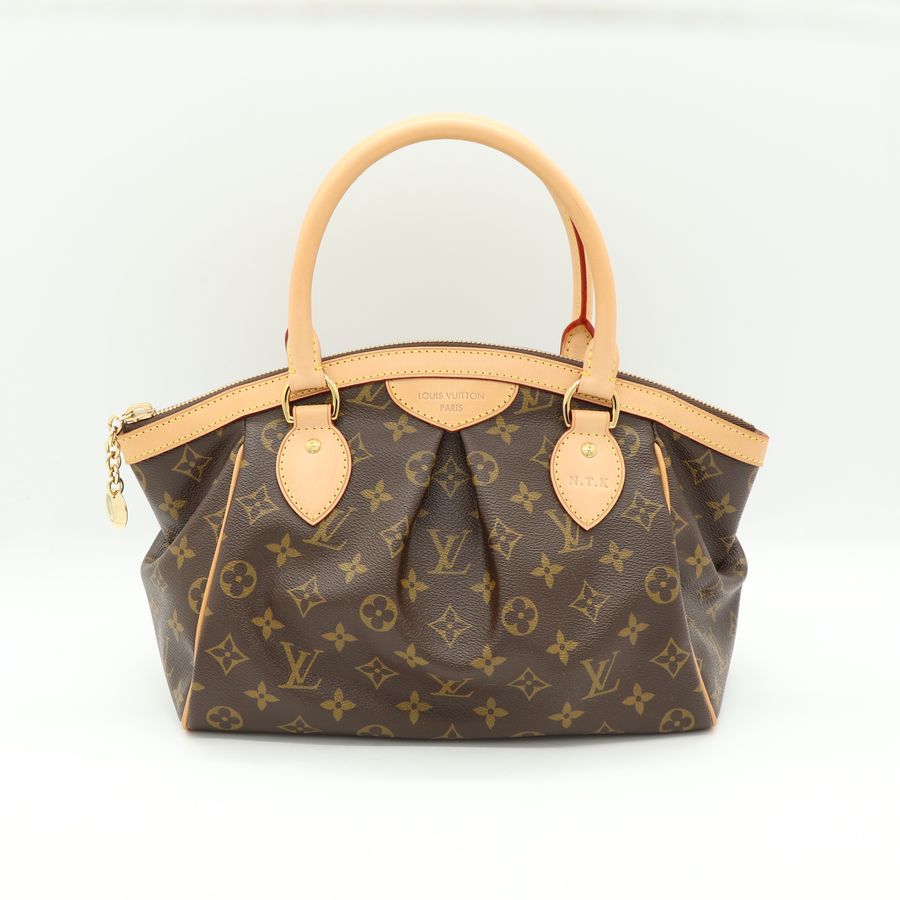 LV Tivoli PM 水餃包 老花 帆布 手提包 M40103-1