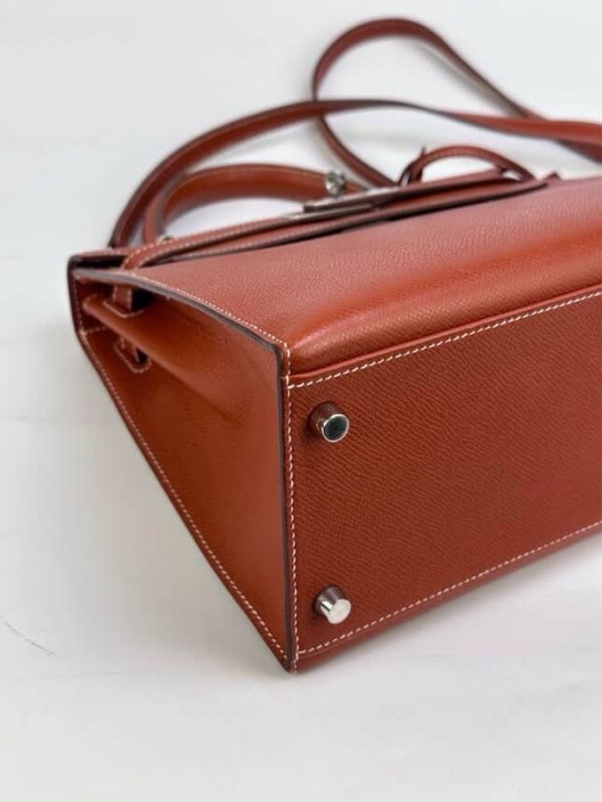 Hermès 愛馬仕 Kelly 28 Sellier|2009年|銀扣|外縫手提肩背包-12