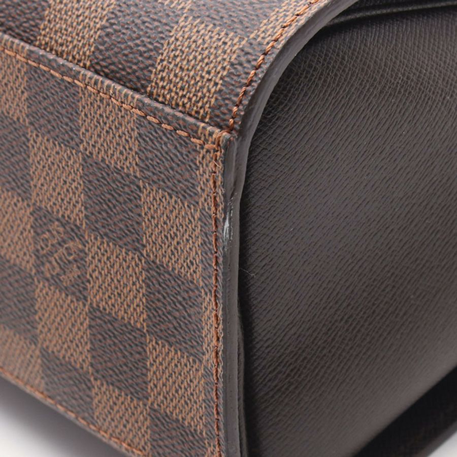 路易威登 Triana 手提包 N51155 Damier 帆布皮革 棕色 Ebene 二手女式-5