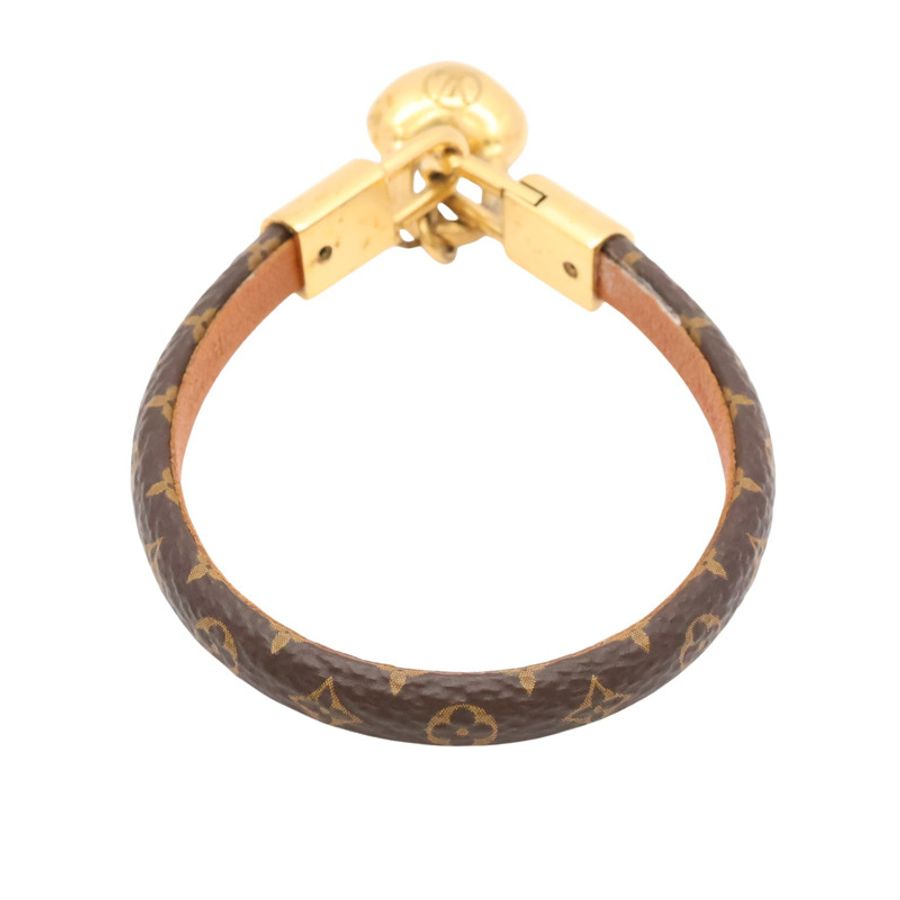 LOUIS VUITTON LV 路易威登 Crazy In Lock Charm 手環 棕色 原花帆布 M6451-1
