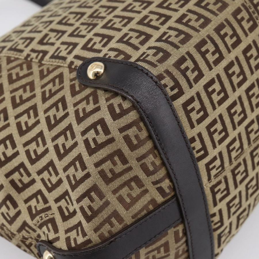 【日本直送】FENDI Zucchino帆布托特包 米色 金色 正品 200951V-15