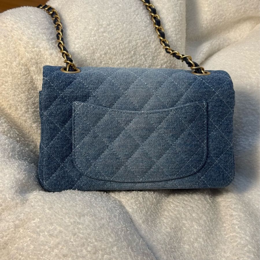(香港購證🇭🇰全配)全新Chanel mini coco20 漸變牛仔藍✨最新晶片款-1