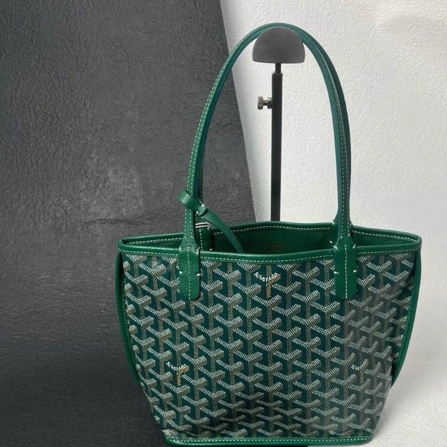 Goyard mini托特綠色 小牛皮 20 x 10 x 20  99新配件配件塵袋 子袋-1