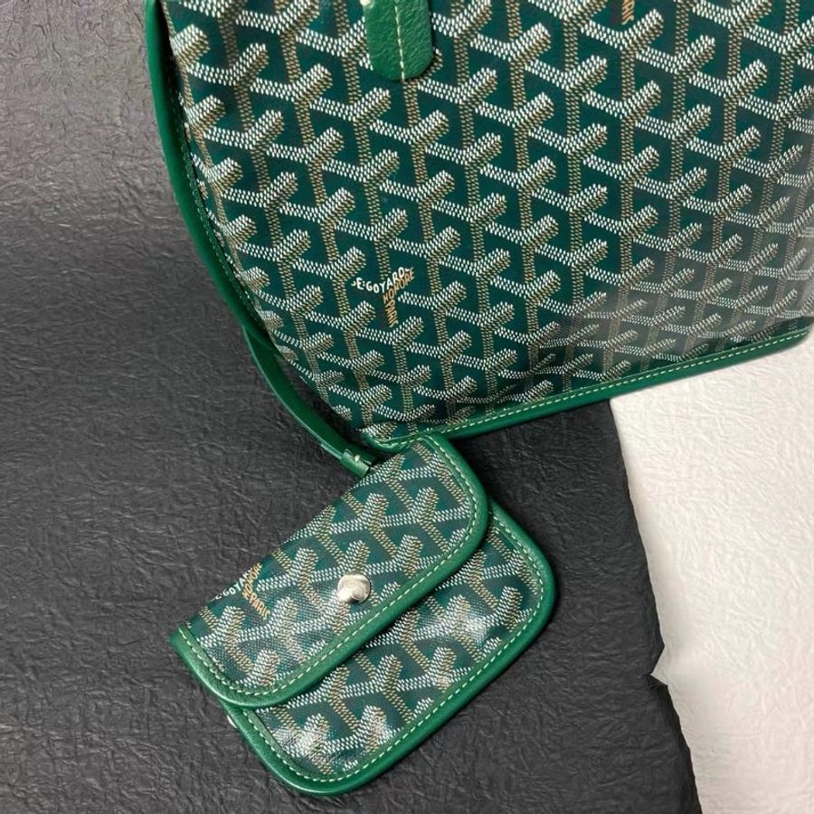 Goyard mini托特綠色 小牛皮 20 x 10 x 20  99新配件配件塵袋 子袋-2