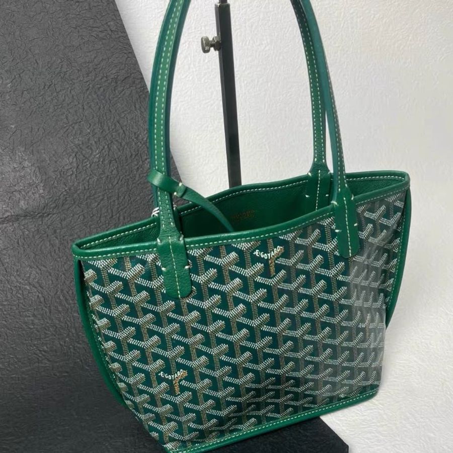 Goyard mini托特綠色 小牛皮 20 x 10 x 20  99新配件配件塵袋 子袋-5