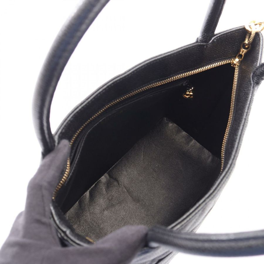 香奈兒 (CHANEL) Medallion 手提包 A01804 小牛皮 黑色 二手 女士 金色五金-2