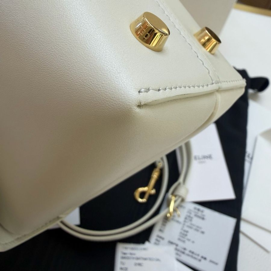 99新Celine 賽琳 TEEN NINO 牛皮 米色 尺寸： 20.5 x 13 x 8  附件：塵袋 卡紙-5