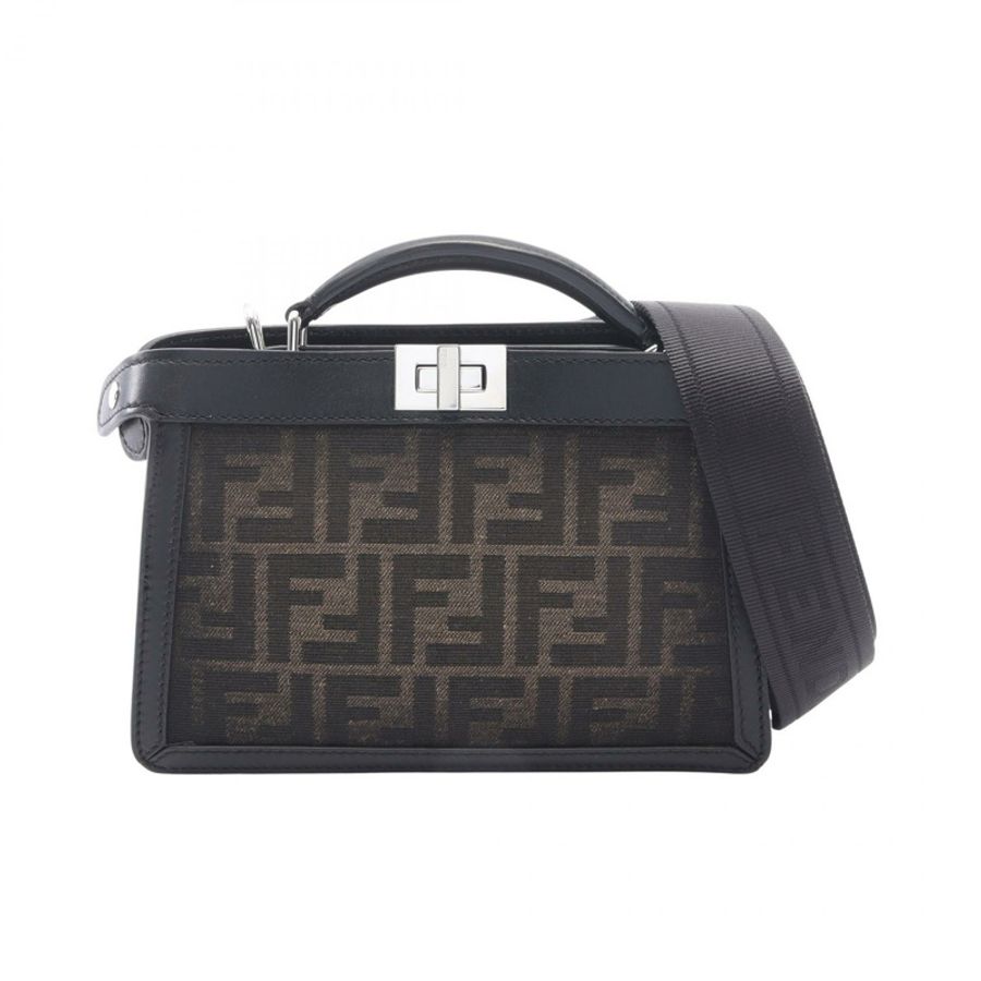 FENDI Peekaboo ISeeU X-Cross Zucca 斜背包 7VA582 帆布二手-0