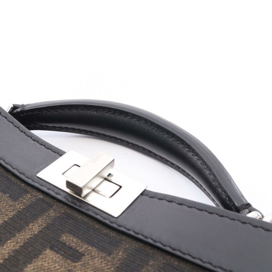 FENDI Peekaboo ISeeU X-Cross Zucca 斜背包 7VA582 帆布二手-5