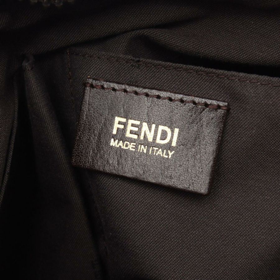 FENDI Zucca 肩斜背包 7VA207 PVC塗層帆布 棕色 黑色 二手-3