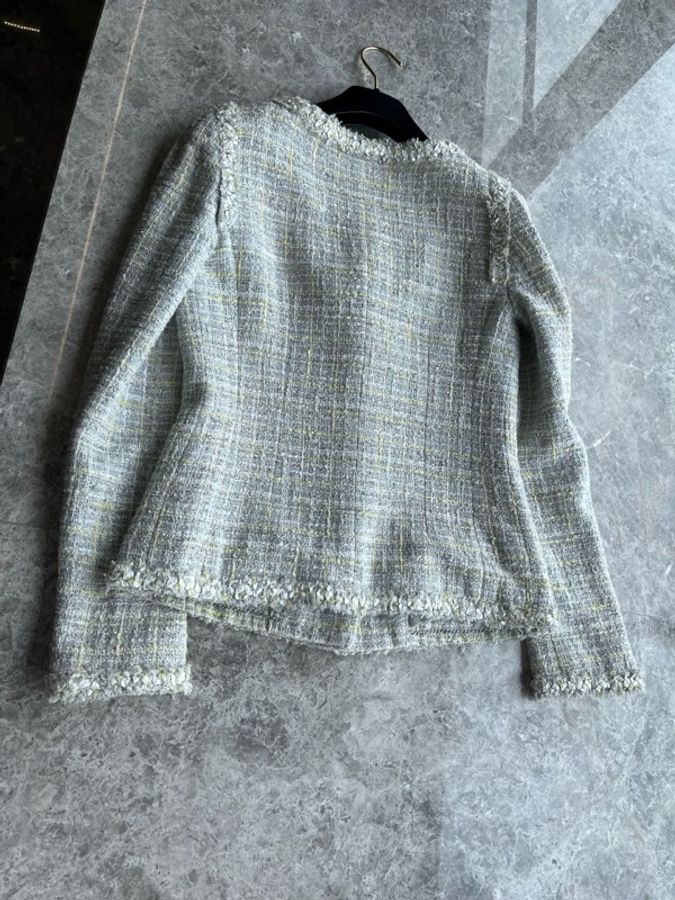Chanel 09p浅绿色粗花呢外套fr36~~-1