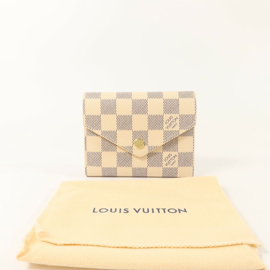 LOUIS VUITTON Damier Azur Victorine Wallet錢包-9