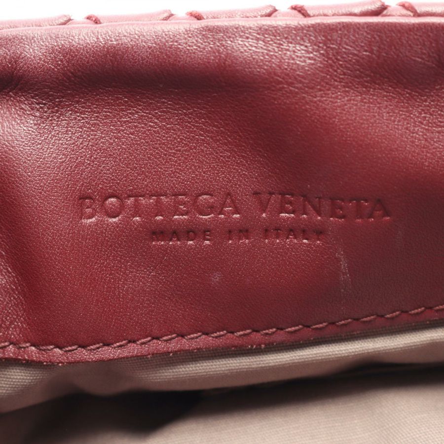 BOTTEGA VENETA Intrecciato 編織肩包，酒紅色皮革，二手女款-3