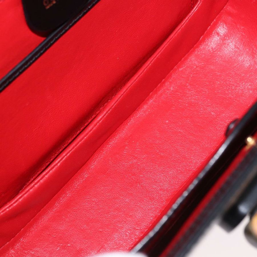 【日本直送】GUCCI 竹節手提包 皮革 兩用 黑色 金色 000 46 0633 正品 am12260SAV-8