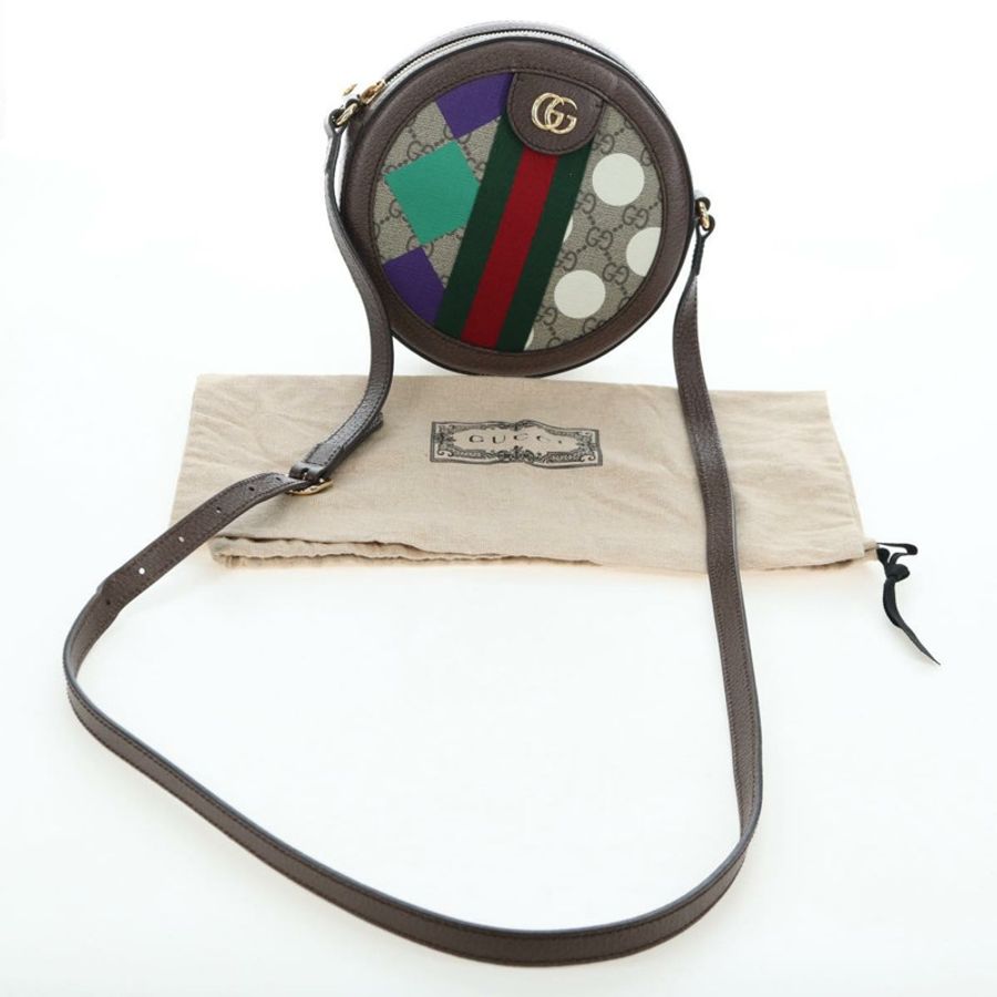 【日本直送】GUCCI GG Supreme 單肩包 PVC 米色 金色 574978 正品 BA15155M-11
