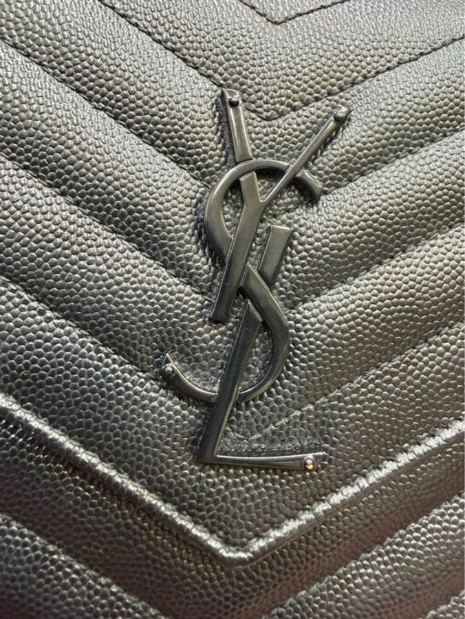 YSL 魚子醬信封式WOC All black-2